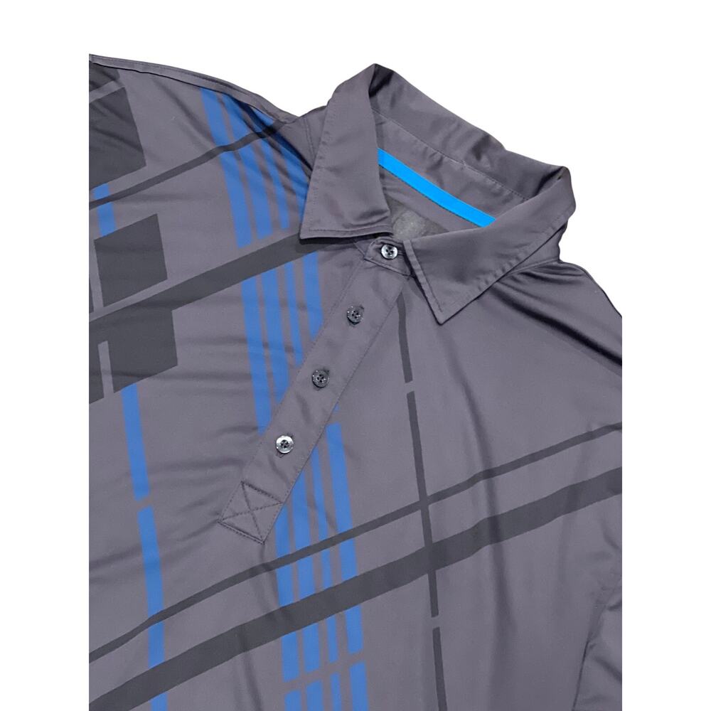 Men's Golf shirt, Gray with Blue Design, XL, NB63